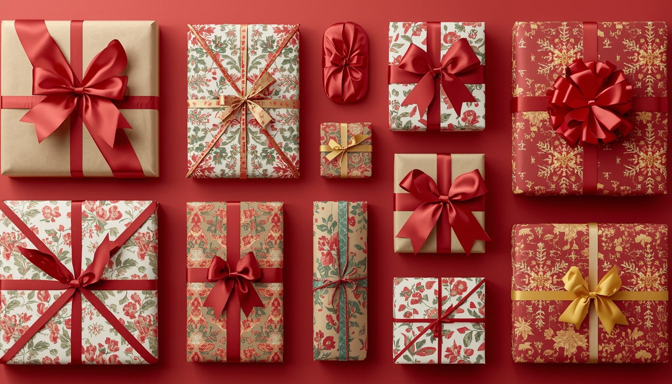 Special occasion gift wrapping examples for various celebrations